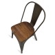 Bistro houten antieke industriële stoel