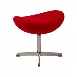 Ottomaanien kopio Egg-tuolista kashmirissa, suunnittelija Arne Jacobsen