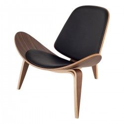 Replika krzesła Shell Ch07 z drewna orzechowego