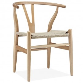 Replika av den skandinaviska Wishbone CH24 high-end stolen i bokträ