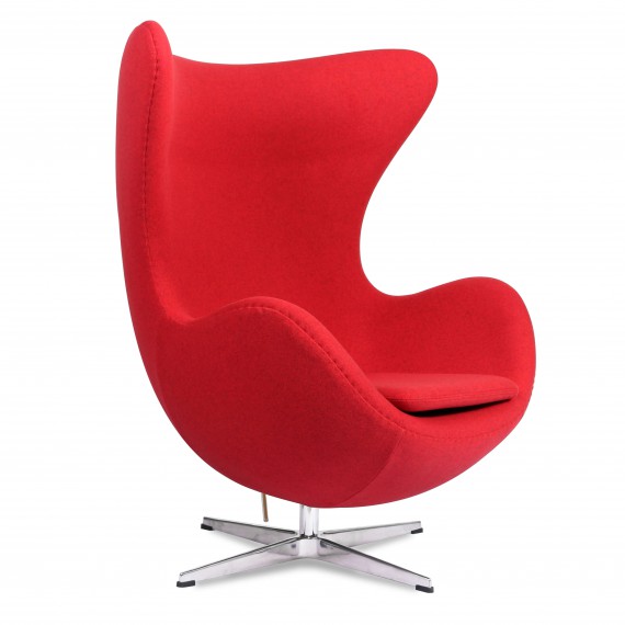 Replika židle Egg v kašmíru od designéra Arne Jacobsen