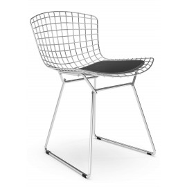 Replika židle Bertoia "High Quality" z chromové oceli od slavného designéra Hans J. Wegner