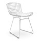 Replica Bertoia stoel "Hoge kwaliteit" in chroomstaal van de beroemde ontwerper Hans J. Wegner