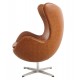 Replica Egg Chair in vintage verweerd kunstleer