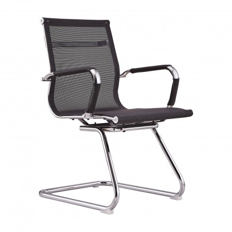 Krzesło biurowe z niskim oparciem z siatki z włókna