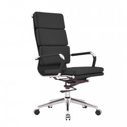 Krzesło biurowe Miękka podkładka z wysokim oparciem ze skóry ekologicznej