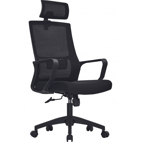 Krzesło biurowe Mesh Highback Black Edition z siatki z włókna