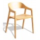 Minimalistischer nordischer Soho-Stuhl mit Armlehnen