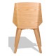 Stuhl Nordic Plywood S mit Kissen aus Kunstleder und Ahornholz