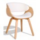 Krzesło Nordic Burrow S z poduszką z imitacji skóry z drewna klonowego